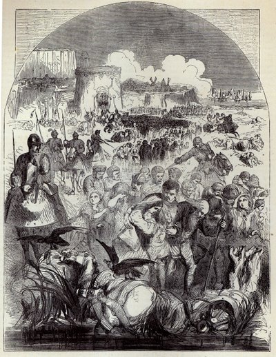 Siege of Calais: Departure of the Citizens by English School